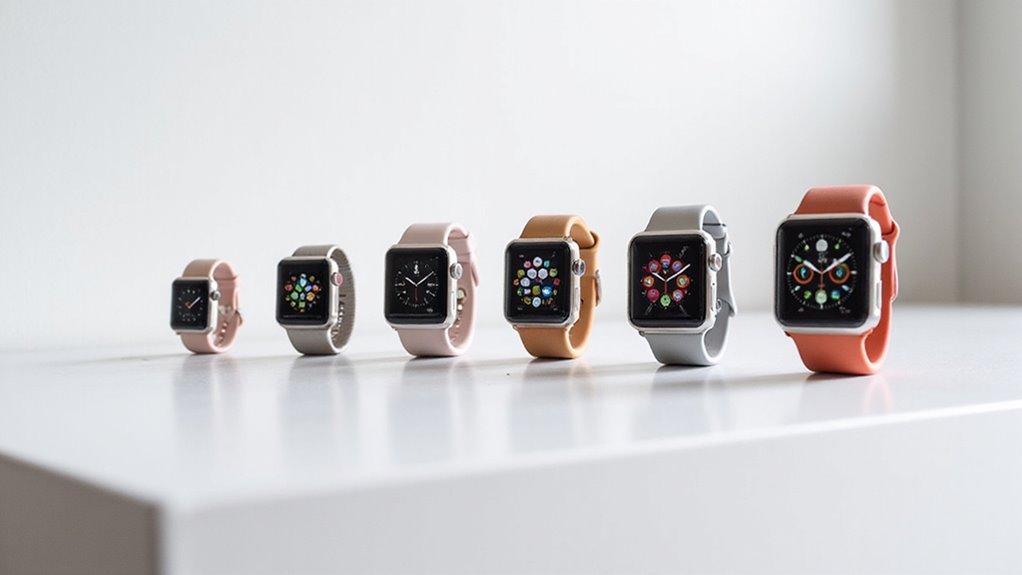 porównanie rozmiarów Apple Watch