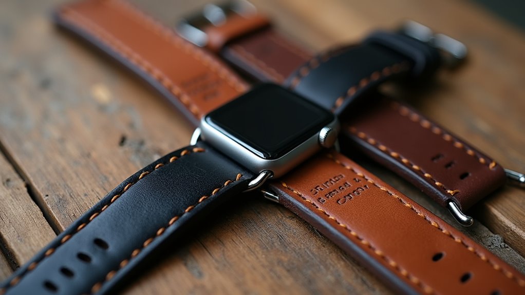 elegancki skórzany pasek do zegarka