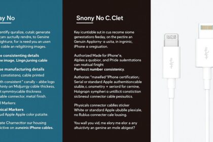 jak rozpoznać oryginalny kabel iPhone