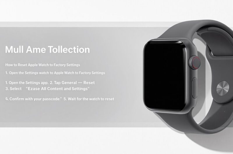 zresetuj Apple Watch do ustawień fabrycznych