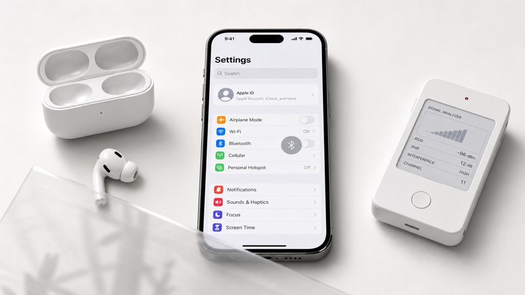 Tryb samolotowy wyłącza Bluetooth