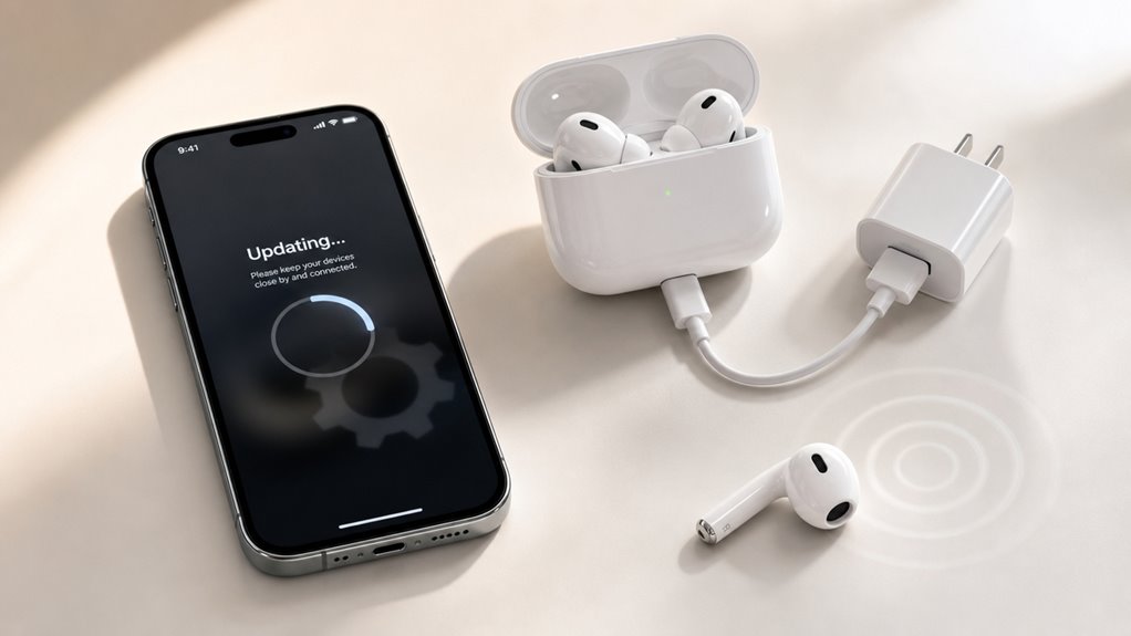 sprawdź aktualizacje airpods i iphone
