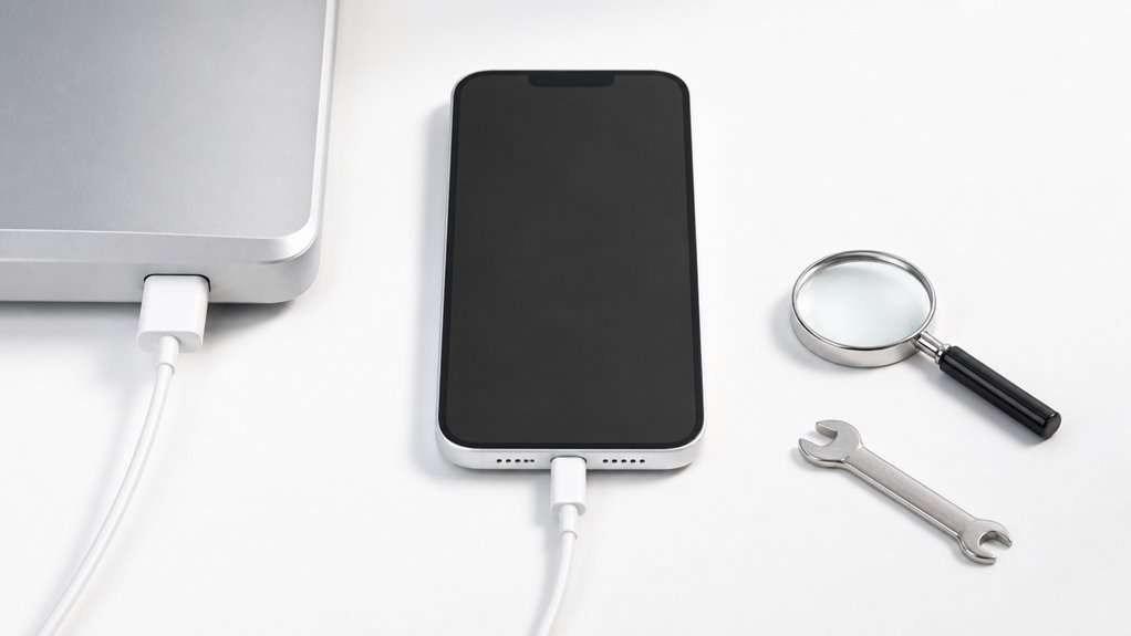 sprawdź problemy sprzętowe połączenia USB iPhone'a