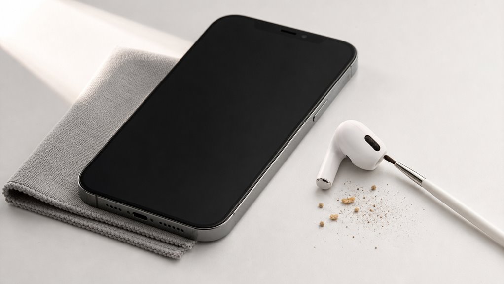 Wyczyść zatkaną siatkę mikrofonu AirPods najpierw