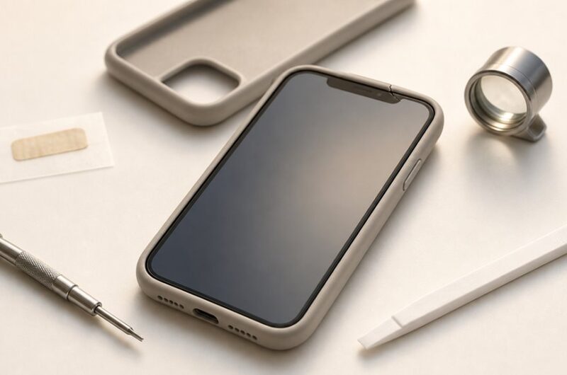 pęknięte etui iPhone'a podczas rozmów