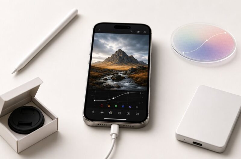 Edycja zdjęć Apple ProRAW na urządzeniu mobilnym