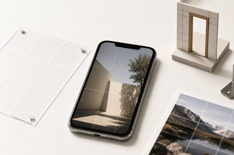 włącz funkcję linii siatki iPhone