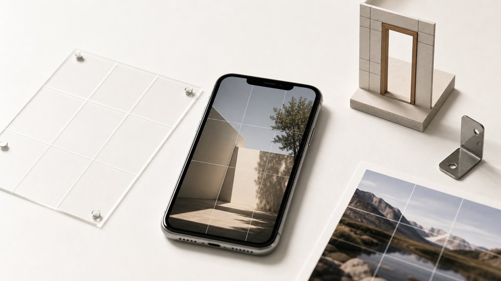 włącz funkcję linii siatki iPhone