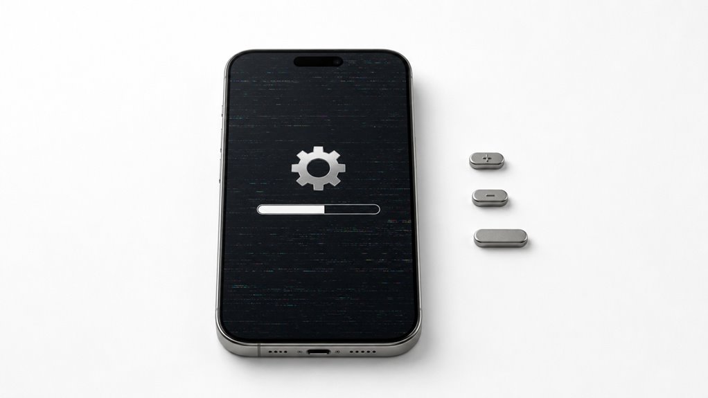 wymuszony restart podczas wstrzymanej aktualizacji iPhone'a