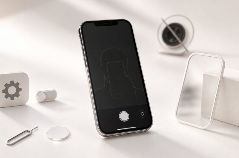 ustawienie lustrzanego selfie iPhone