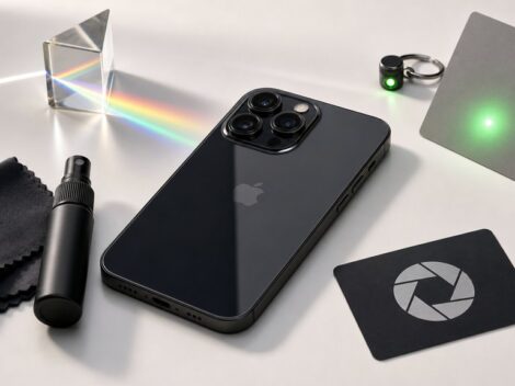 iPhone nocne zdjęcia zielone plamki