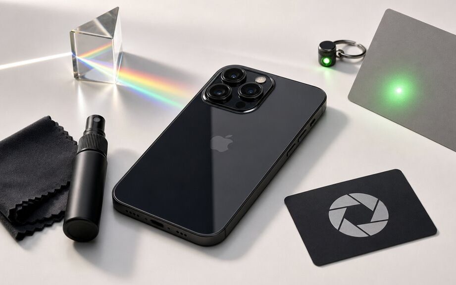 iPhone nocne zdjęcia zielone plamki