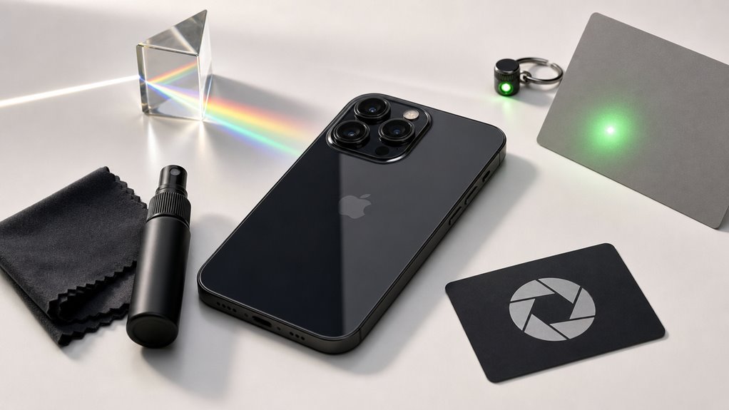 iPhone nocne zdjęcia zielone plamki