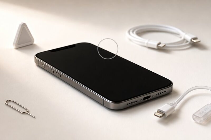 iphone utknął na logo Apple