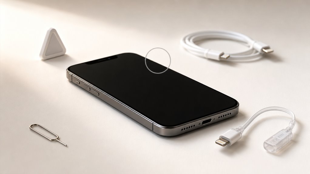iphone utknął na logo Apple