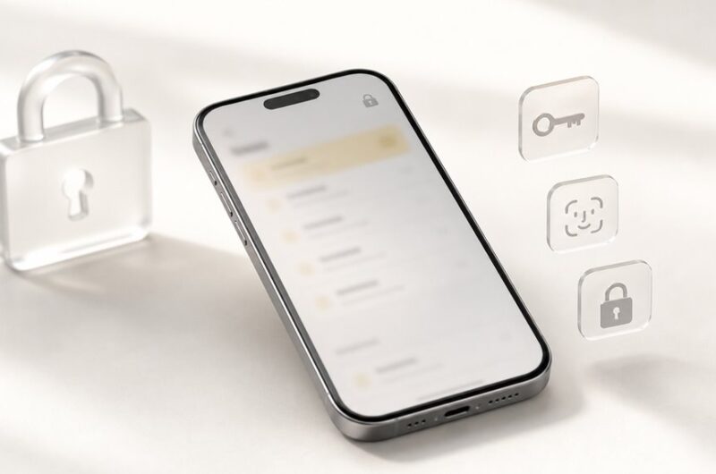 zablokuj notatki hasłem lub Face ID