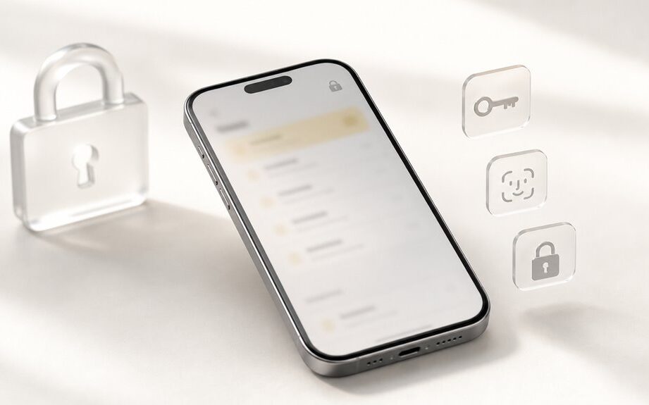 zablokuj notatki hasłem lub Face ID
