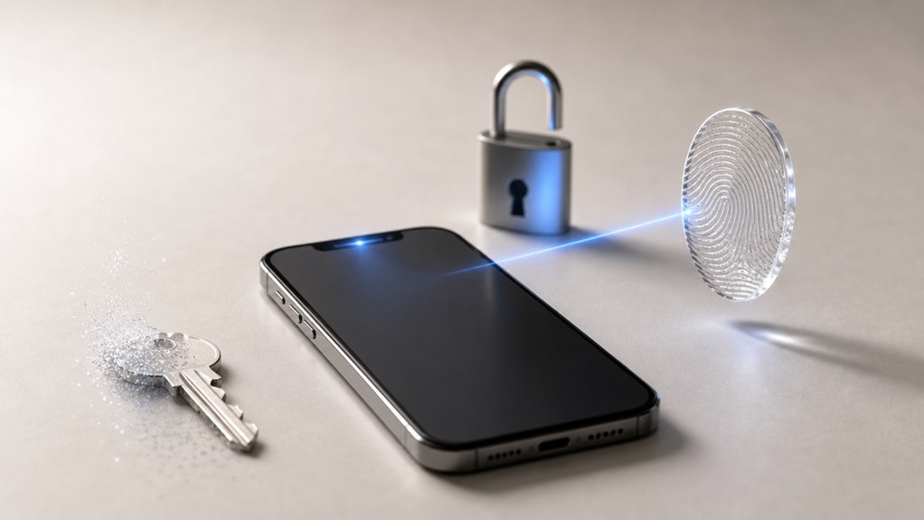 klucz dostępu zastępuje hasło biometrią